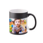 oz Black Hidden Colour Changing Mug Hero Shot Heat Mug SUblimation Blank