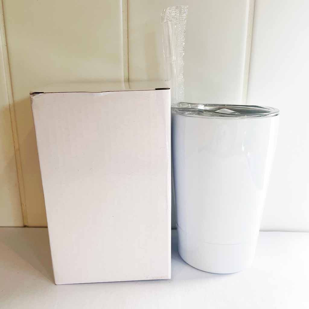 Tumbler Tapered 12oz Beer or Kids White Blank Sublimation - Sublimation  Supplies