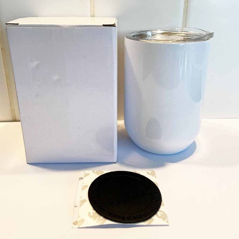 12oz stainless steel double insulated wine tumbler straight sublimation blank kit