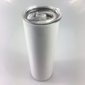 20oz Skinny Straight Tumbler White Sublimation Blank Top