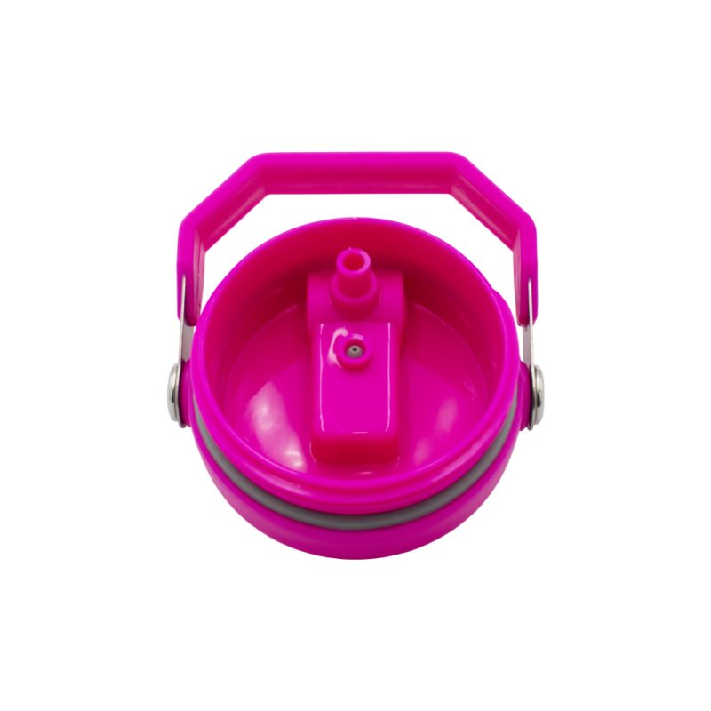 oz Travel Mug Pink With Colourful Handle Sublimation Blank Lid Bottom