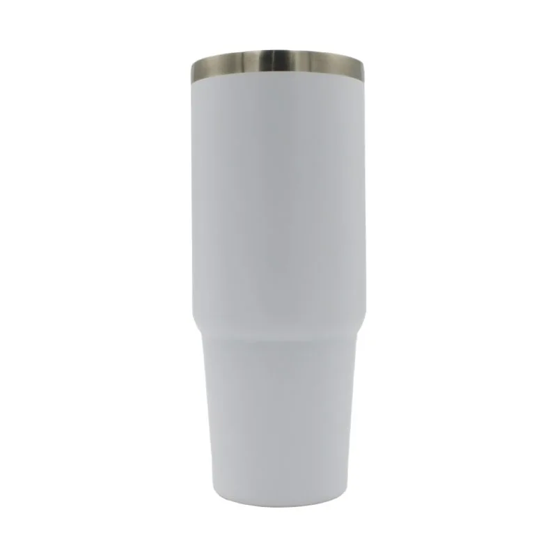 oz Travel Mug White With Colourful Handle Sublimation Blank No Lid