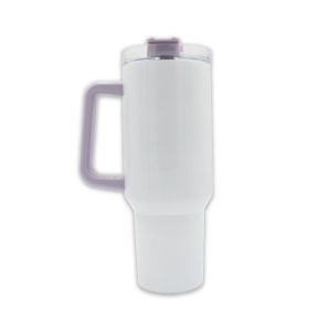 oz Travel Mug Colourful Handle Purple Sublimation Blank Side Shot