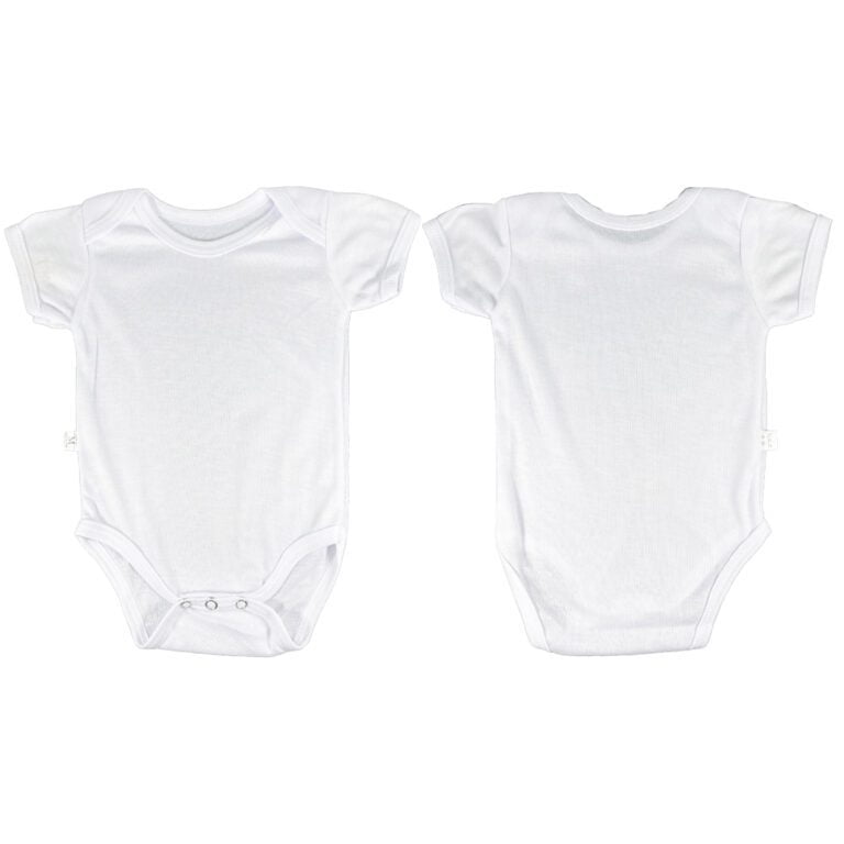 White Baby Grow Onesie Polyester Baby Clothing Sublimation Blank