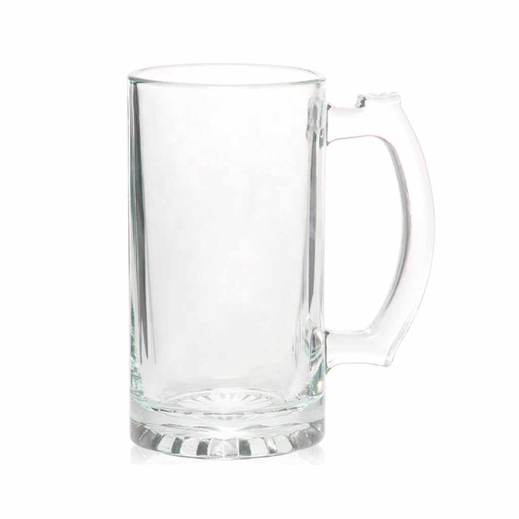 Clear Glass Sublimation Beer Stein - 16oz.