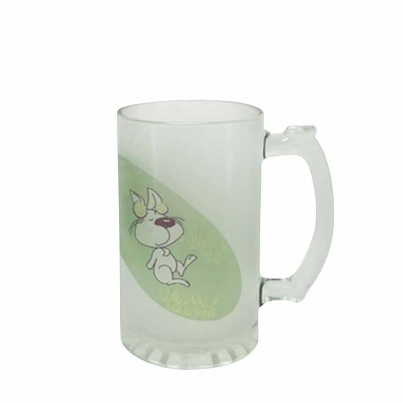 Beer Stein 16oz Frosted Glass Sublimation Blank Printed