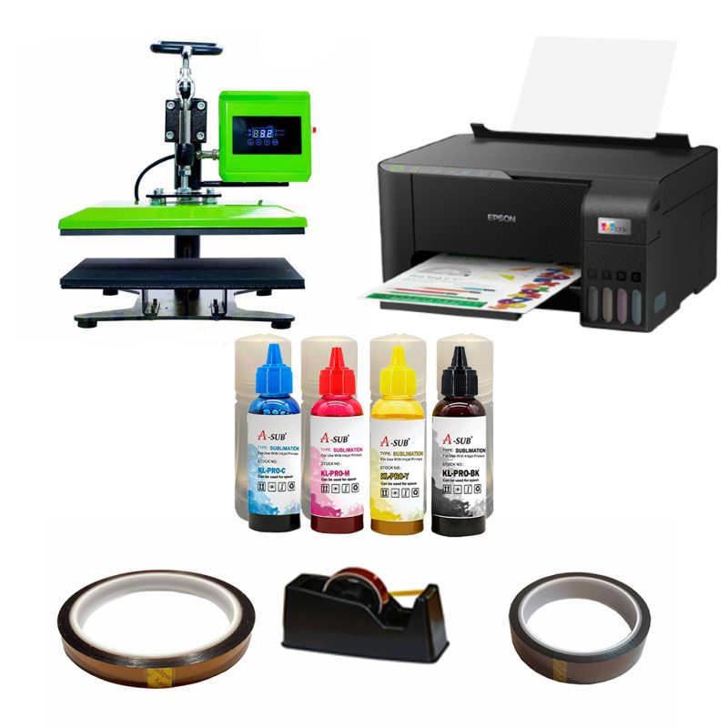 Beginner Sublimation Kit with Small Heat Press and Koala Printer Package