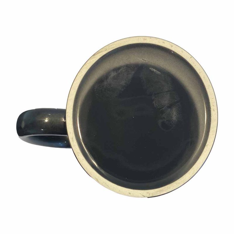 Black Sublimation 11 oz White Panel Mug Bottom