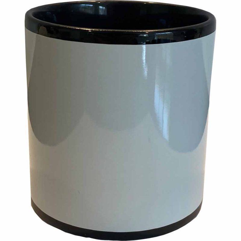 Black Sublimation 11 oz White Panel Mug Front