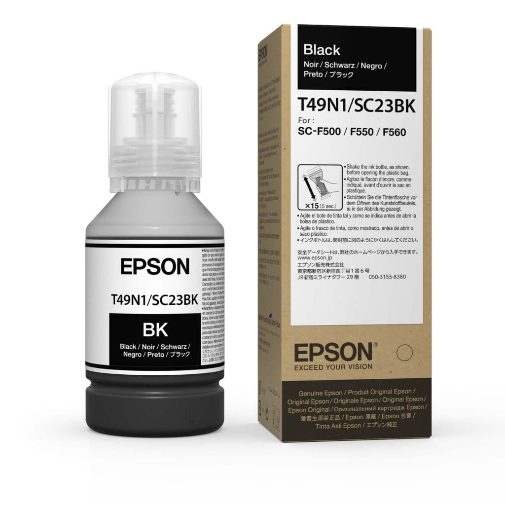 Epson 140ml UltraChrome Dye Sublimation Ink Black