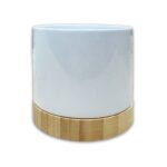 Ceramic Flower Pot Sublimation Blank Full Product Bamboo Saucer on Bottom