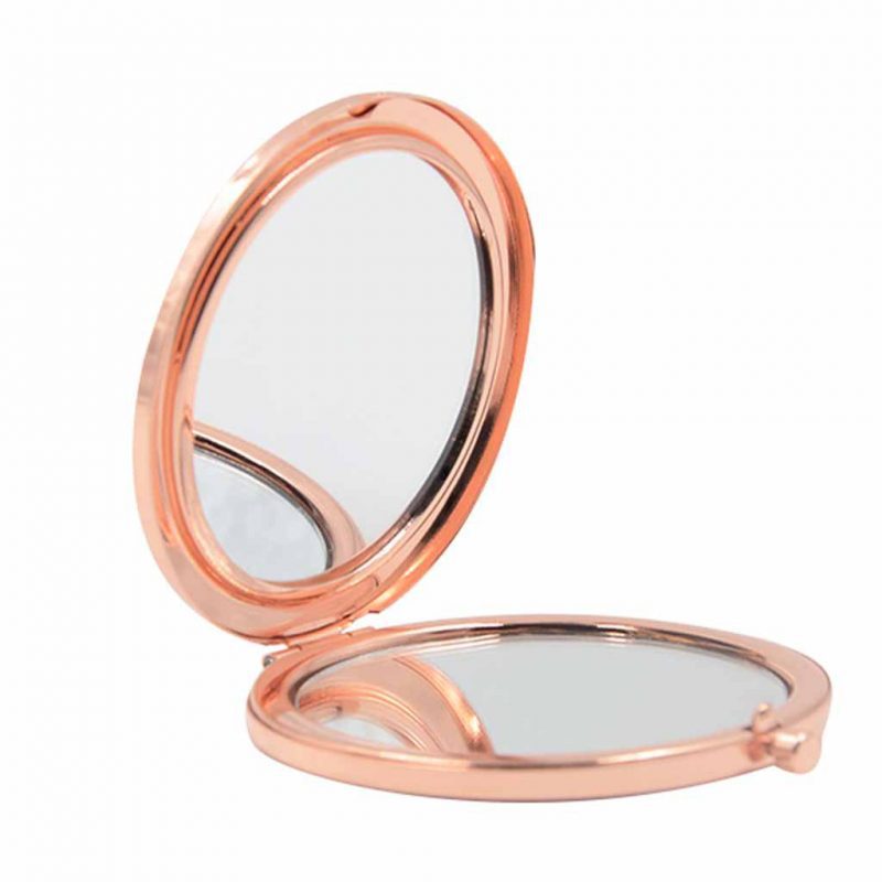 Compact Mirror Sublimation Blank Australia Rose Gold Cosmetic Beauty Open Face