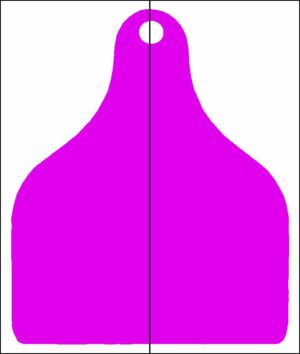 Cow Tag Keyring Sublimation Blank Template