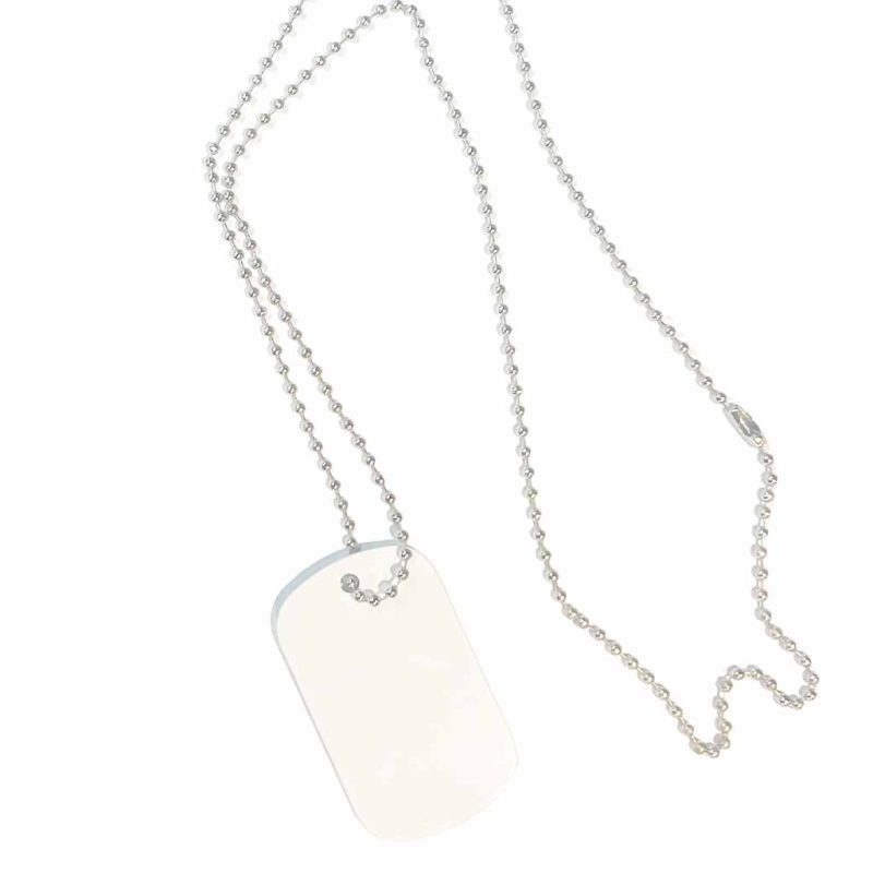 Dog Tag Necklace Double Sided Sublimation Blank Australia