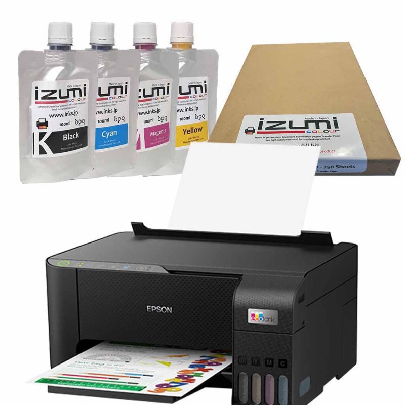 ET1810 Dye Sublimation Printer Izumi Ink Package Paper Ink
