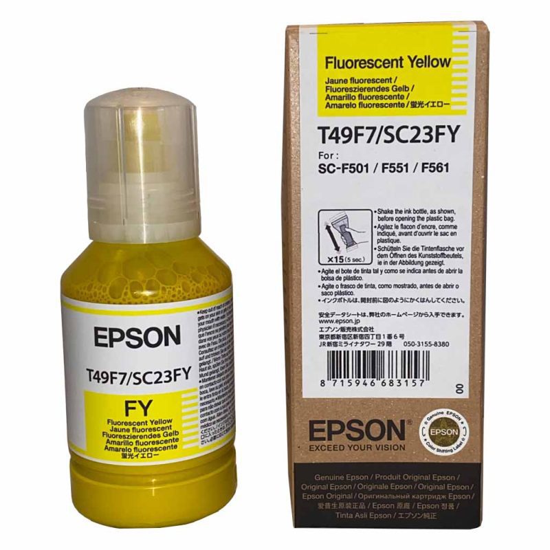 Epson 140ml UltraChrome Dye Sublimation Ink Fluro Yellow