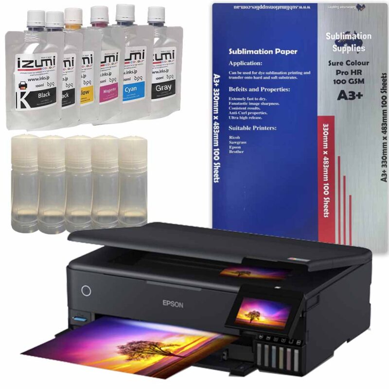 Epson ET8550 Dye Sublimation Printer Conversion Kit Izumi Ink Paper Sure Colour