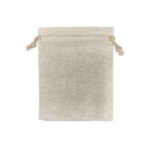 Faux Burlap Drawstring Bag Medium 21cm Subliamation Blank Front