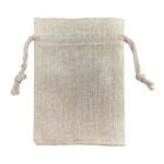 Faux Burlap Drawstring Bag Small 12cm Subliamation Blank