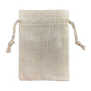 Faux Burlap Drawstring Bag Small 12cm Subliamation Blank