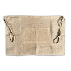 Faux Burlap Waist Apron Front