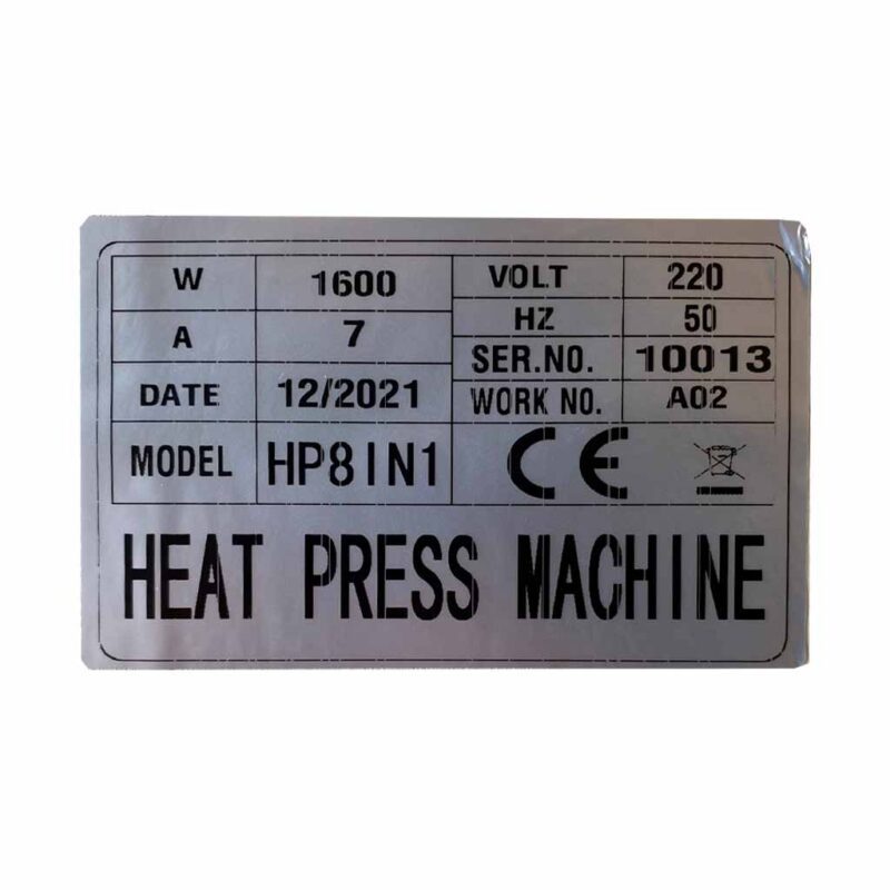 H58IN1 Heat Press Swing Away Combination Australia Auplex Quality Cheap Best Value Plate