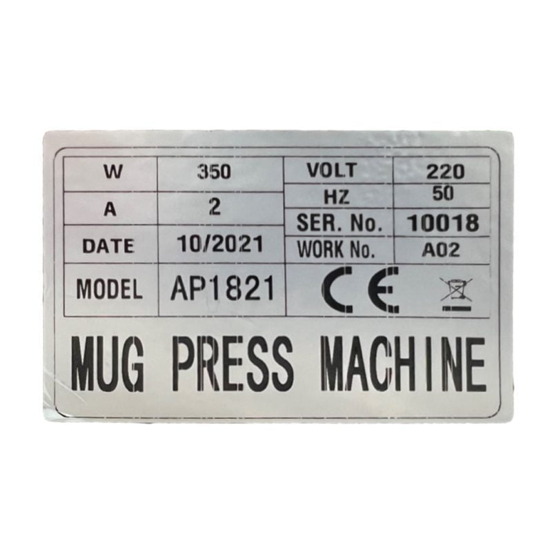 H61821 Digital Dual Mug Seperate Controlers Heat Press Label