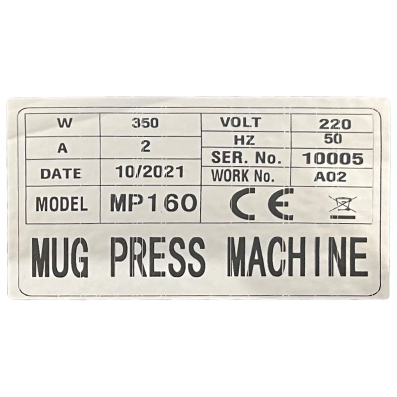 H6M160 Digital Mug Heat Press Label