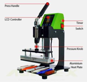 H81829 Digital Ten Pen Heat Press Diagram
