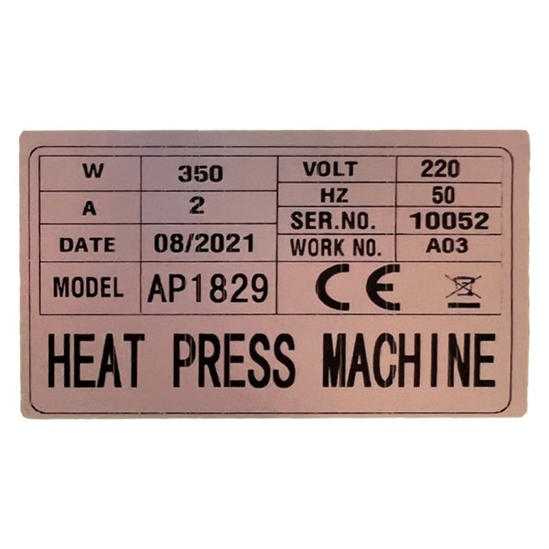 H81829 Digital Ten Pen Heat Press Label