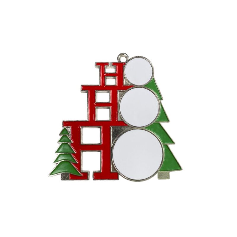 HO HO HO Hanging Christmas Ornagment Sublimation Blank Australia Front