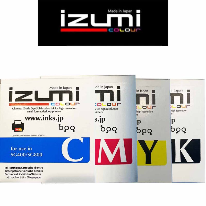 Izumi Dye Sublimation Ink CMYK 4 Pack SG400 SG800 Sawgrass