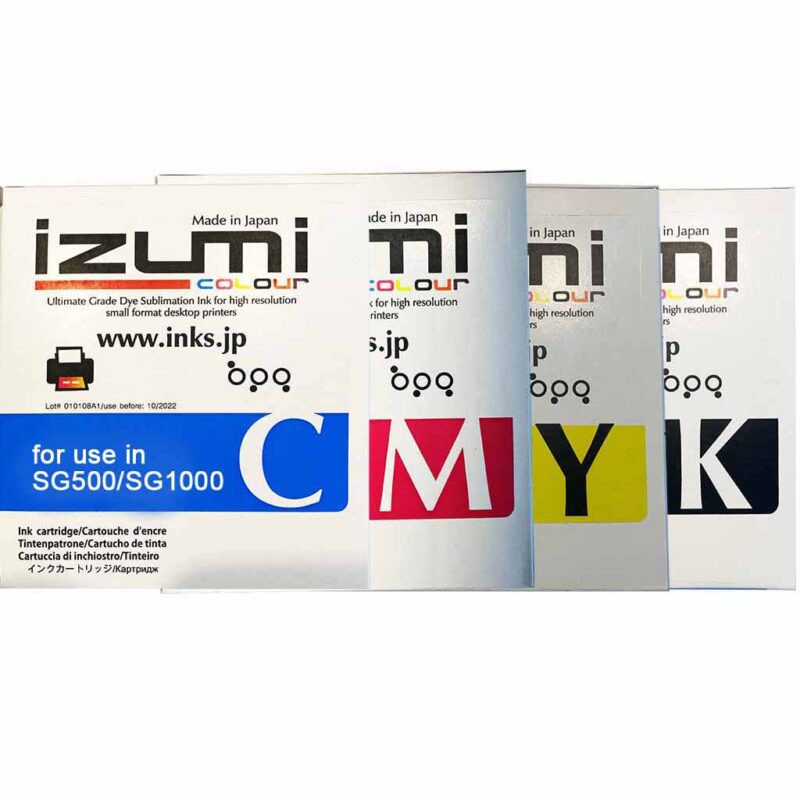 Izumi Dye Sublimation Ink CMYK 4 Pack SG500 SG1000 Sawgrass Clean