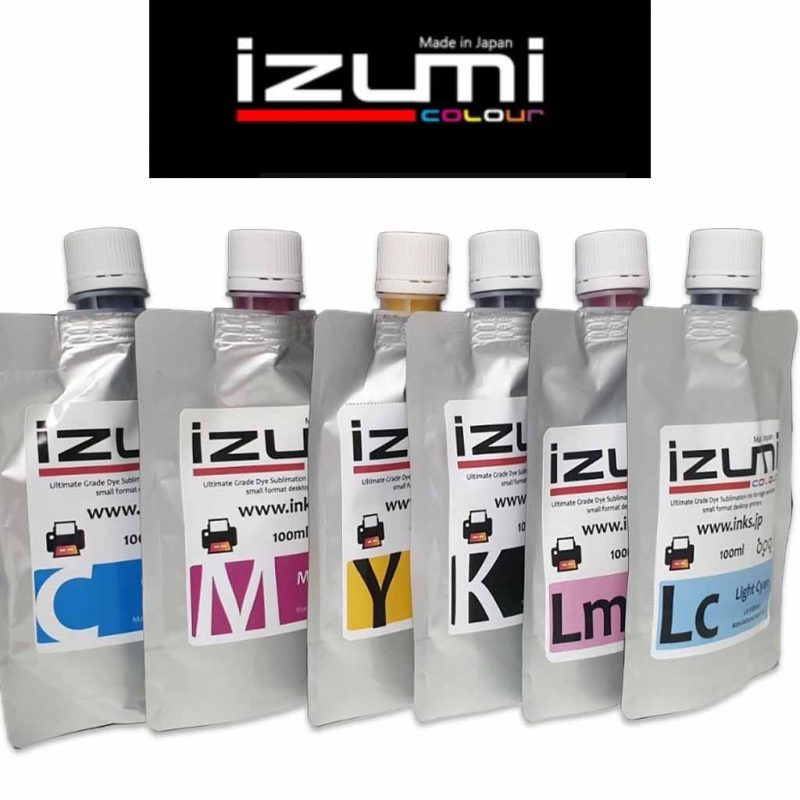 Izumi CMYKLCLM 6 Pack 100ml Sublimation Ink