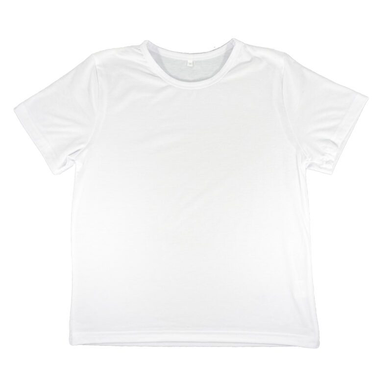 Kids Polyester Tee Shirts White Size 150 Front Sublimation Blank Australia