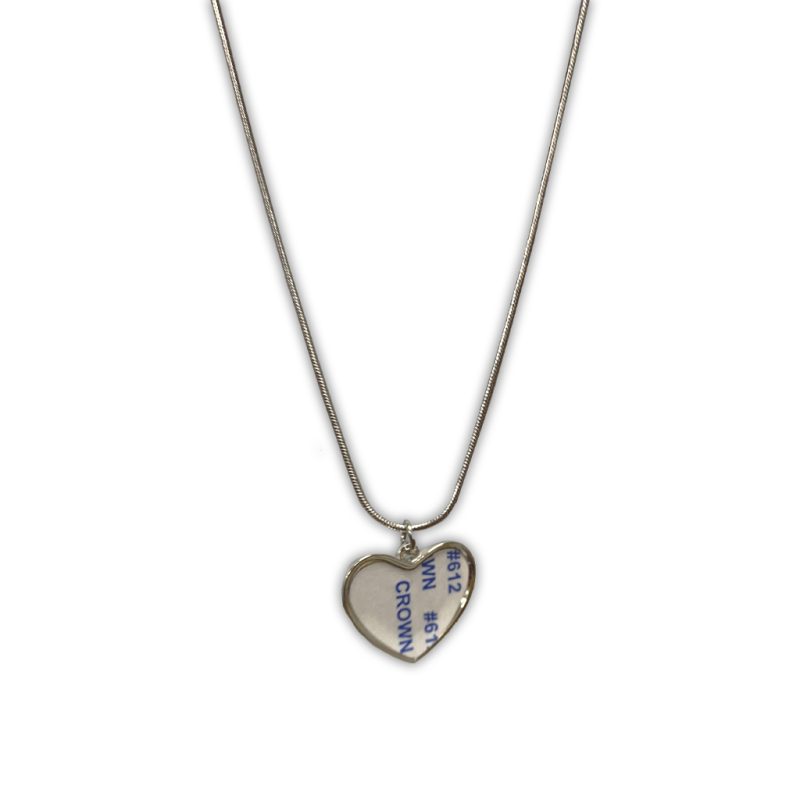 Love Heart Metal Necklace Sublimation Blank Hanging