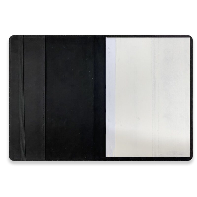 PU Leather A5 Notebook Open with Notepad