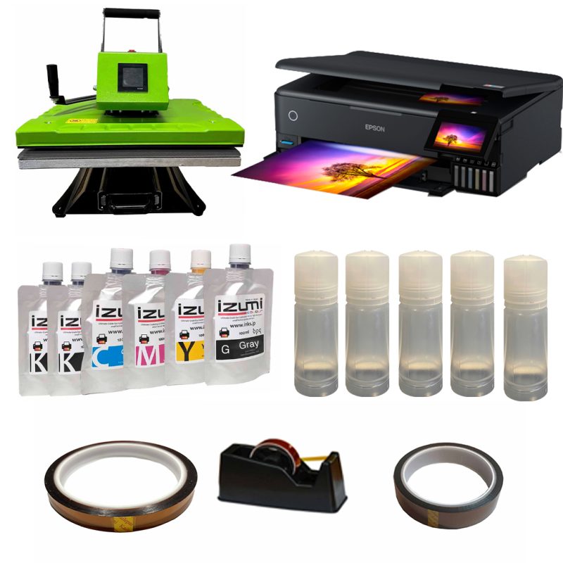 Semi Pro Sublimation Kit with 40 x 50 Swing Away Heat Press and Izumi Printer Package