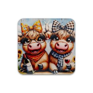 Square Acrylic Coaster Printed Example