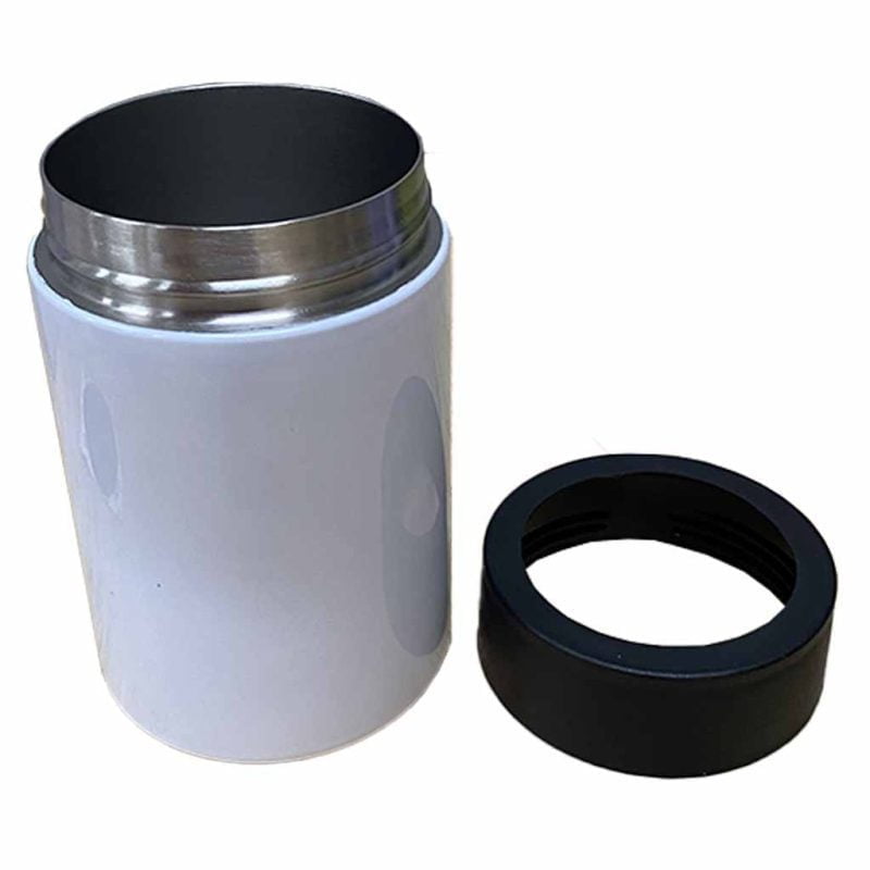 Stainless Steel Insulated Stubby Can Cooler Sublimation Blank Lid Open