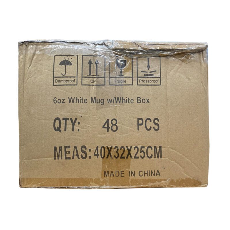 Sublimation 6oz Mug Blank Wholesale Box Carton 48 Bulk