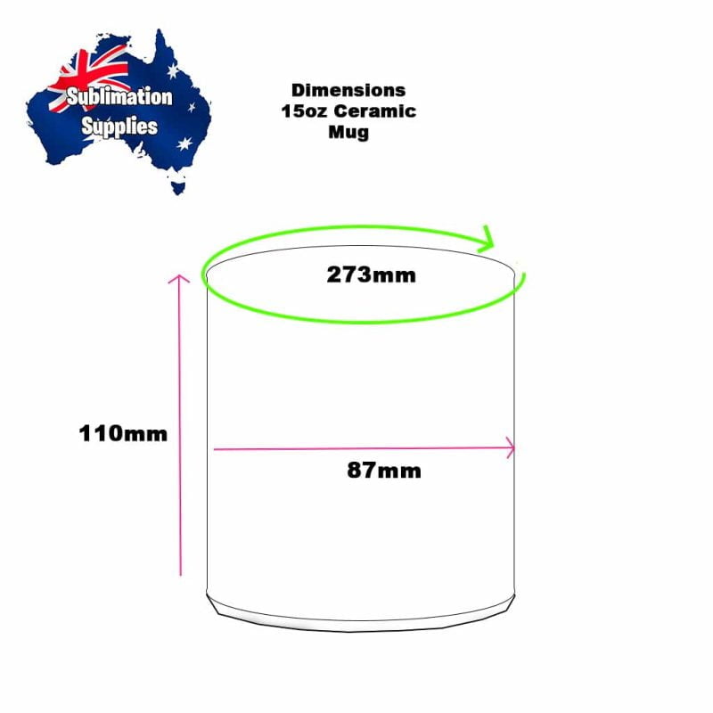 Sublimation Blank 15oz Dimensions Measurements