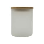 Sublimation Candle Glass Frosted Front Full Product Lid On