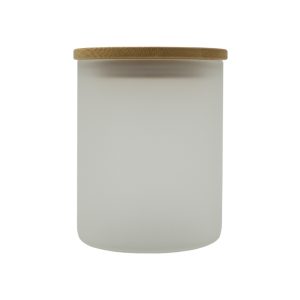 Sublimation Candle Glass Frosted Front Full Product Lid On