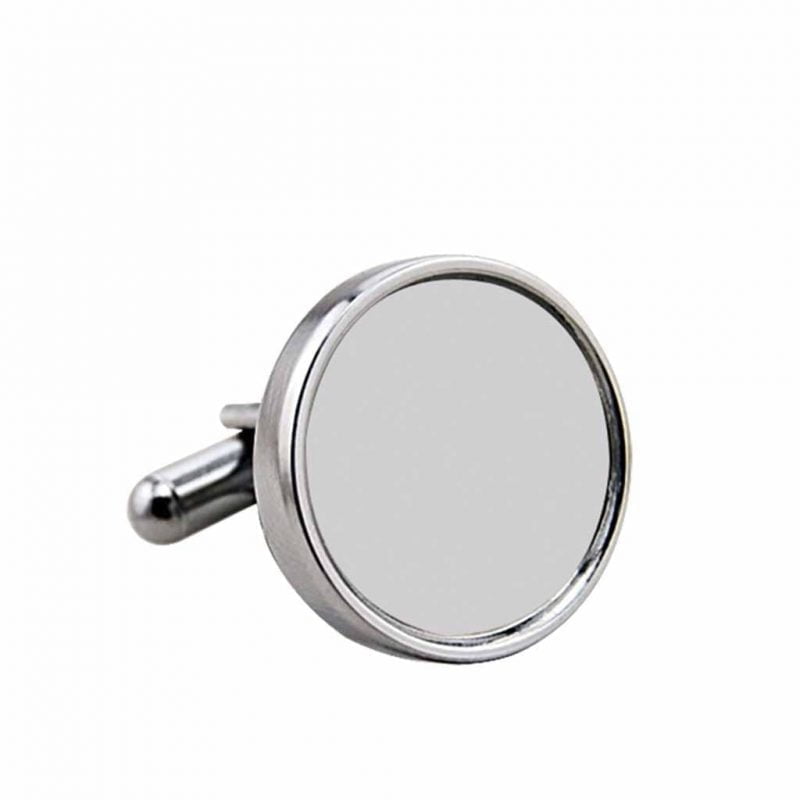 Sublimation Cufflinks Blank Round Side