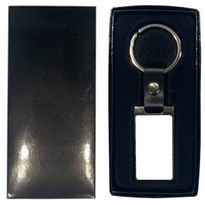 Sublimation Keyring Blank Leather Tag Metal Rectangle