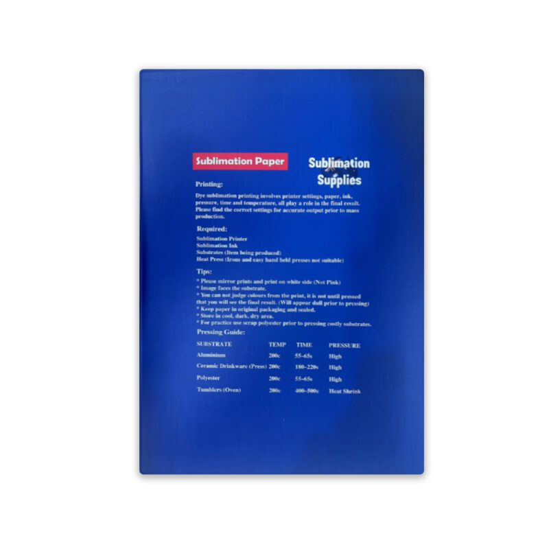 Sure Colour Pro Sublimation A3 100 GSM Paper 100 Sheets Cheap High Release Quality Back