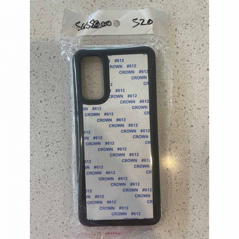 TPU PC Sublimation Phone Case For Samsung Galaxy S20 Blank 512 Tape Australia Wholesale in Packet