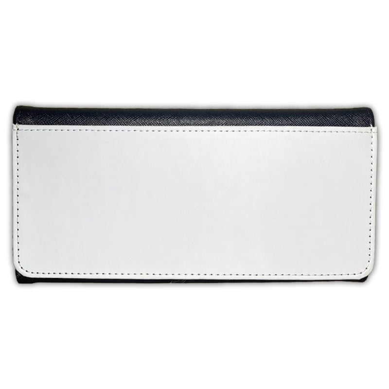 Wallet Purse PU Leather Sublimation Blank Black Front