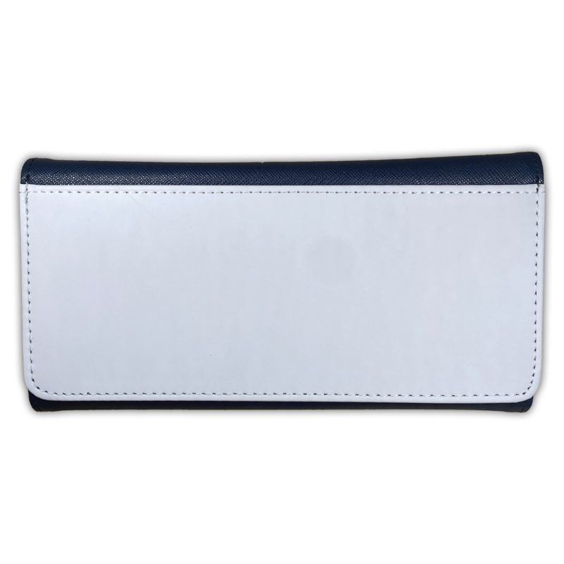 Wallet Purse PU Leather Sublimation Blank Blue Front